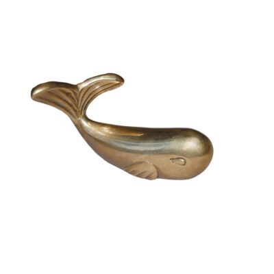 Brass Whale Nautical Paperweight