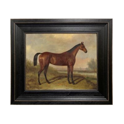 Hunter in A Landscape Framed Oil Painting Print On Canvas