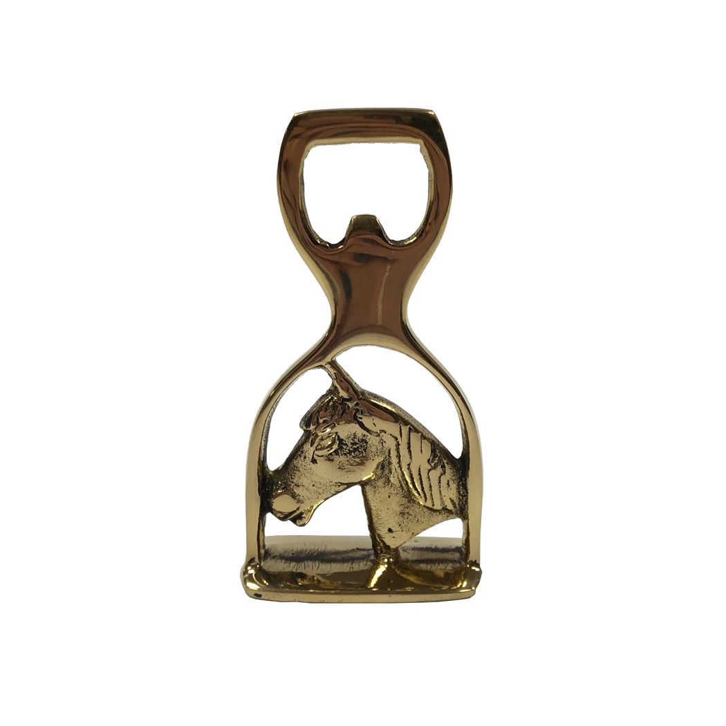 Brass Horse Head and Stirrup Bottle Opener - Image 2